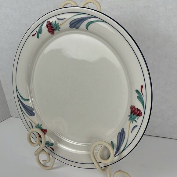 Lenox Chinastone 10.75 Inch Dinner Plate Poppies on Blue Pattern - Picture 3 of 8
